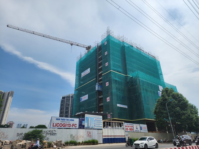 Dự án nhà ở xã hội NHS Trung Văn ở Q.Nam Từ Liêm, Hà Nội đang xây dựng