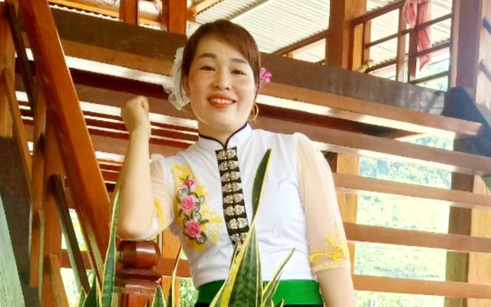 Chị Đinh Thị Bắc là người khởi nghiệp làm du lịch Homestay ở bản Chiếu
